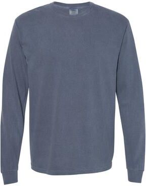 Comfort Colors C6014 Men's Adult Long Sleeve Top in Denim size 3XL   Cotton 6014, CC6014