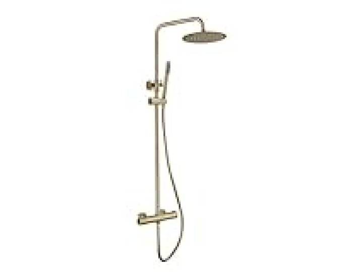 Edouard Rousseau - Colonne de Douche Thermostatique DODDY Laiton Brossé - Mitigeur Thermostatique - Tête Orientable - Débit 8L/min