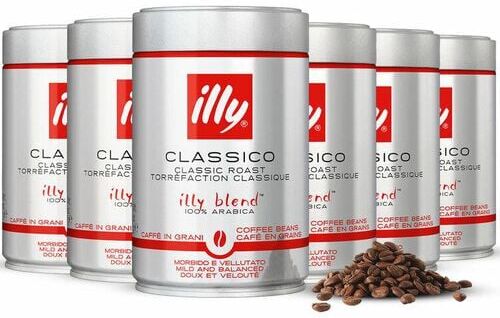 cafeIlly Illy - Espresso Classico - Kaffeebohnen In Der Dose 250 G X 6 - MaxiCoffee