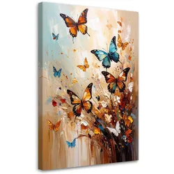 LEINWANDBILD Bunte Schmetterlinge 40x60cm