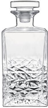 Luigi Bormioli Mixology Textures Spirits Decanter with Airtight Glass Stopper, 25.25 Ounce - 25.25 ounce