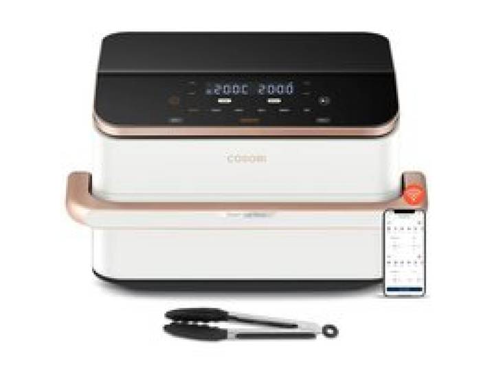 COSORI Friteuse sans huile double panier Dual Blaze Twinfry™ Chef Edition Blanc avec une capacité de 10L