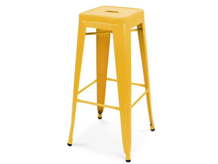 Oviala - Tabouret de bar extérieur en métal mat