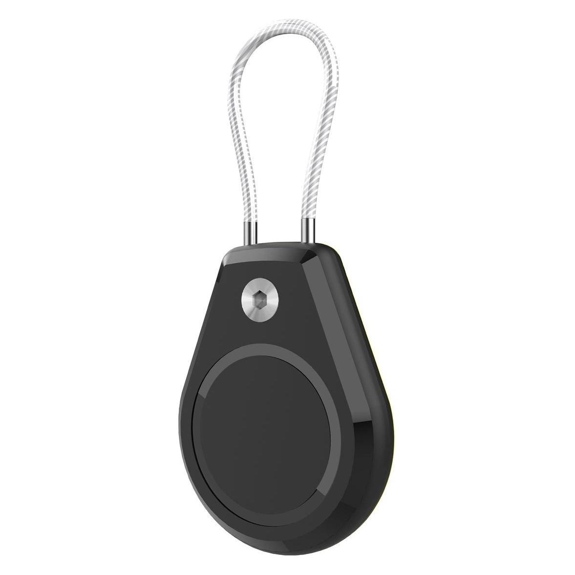Hurtel Wasserdichte Apple AirTag-Hülle mit Stahlkabel - Schwarz (1404978613)