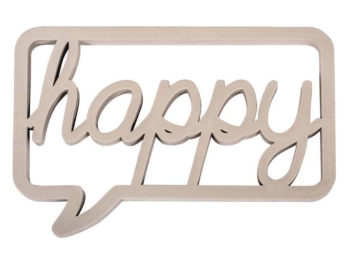 Rayher Holzschrift Sprechblase Happy 10 × 7 × 1 cm