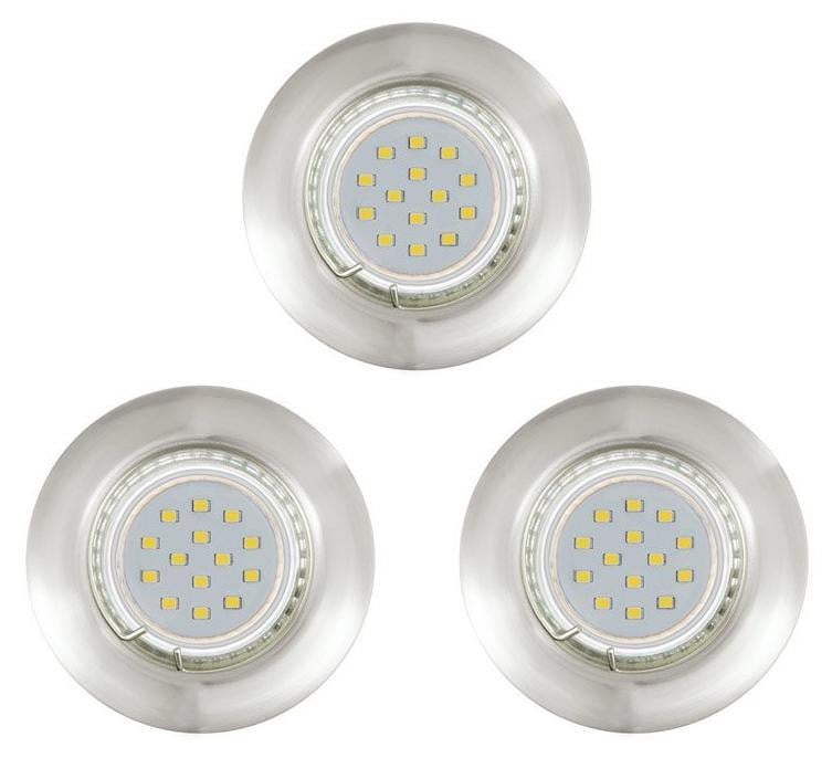 Eglo Peneto Round inbouwspot set van 3 nikkel mat 7,8 cm