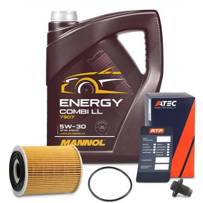 Atec Ölfilter + 5L 5W-30 Motoröl [Hersteller-Nr. 40668792] für Fiat, Jeep, Mini