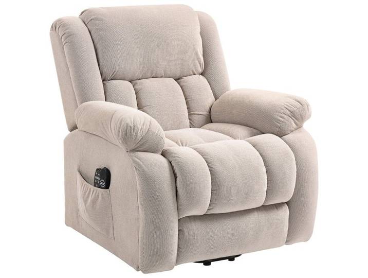 Fauteuil releveur massant inclinable ELEONORA beige
