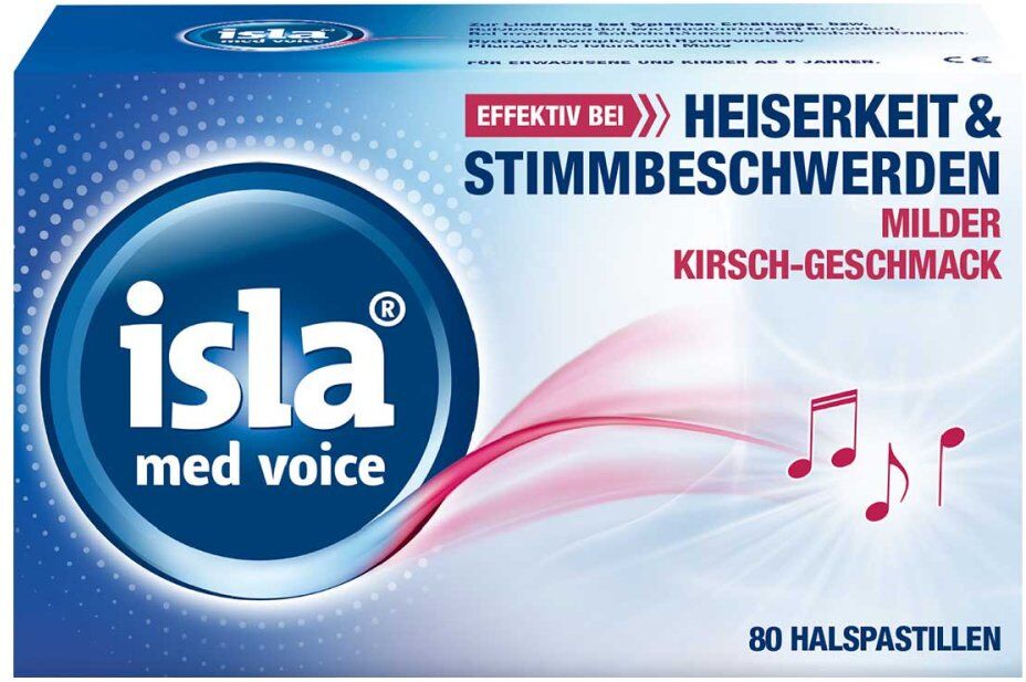 isla med voice Halspastillen bei Heiserkeit & Stimmbeschwerden 80stk