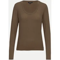 Langarmshirt Manolja Braun S