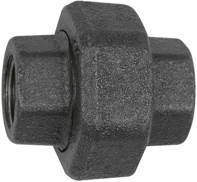 Riegler Raccord 330, étanchéité plate, Rp 2, Rp 2, fonte malléable noire (TFV 330-20-DS)