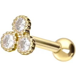 14/18 Karat Gold Ohrpiercing 3 MOISSANITE