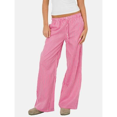 Chinohose ITS MAY "ITS MAY Trouser Cara", Damen, Gr. M/L, US-Größen, pink (rose), Obermaterial: 95% Polyester, 5% Elasthan, Hosen Chinohose