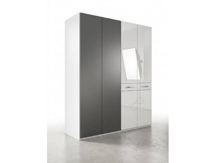 JVmoebel Kleiderschrank Kleiderschrank Türer Grau Modern Eleganter Schrank Drehtürschrank (1-tlg)