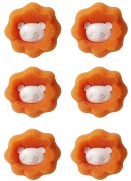 Perfect Picks Market Pet Hair Remover Laundry Dryer Balls Reusable Lint Catcher For Washing Machine 6pcs Orange