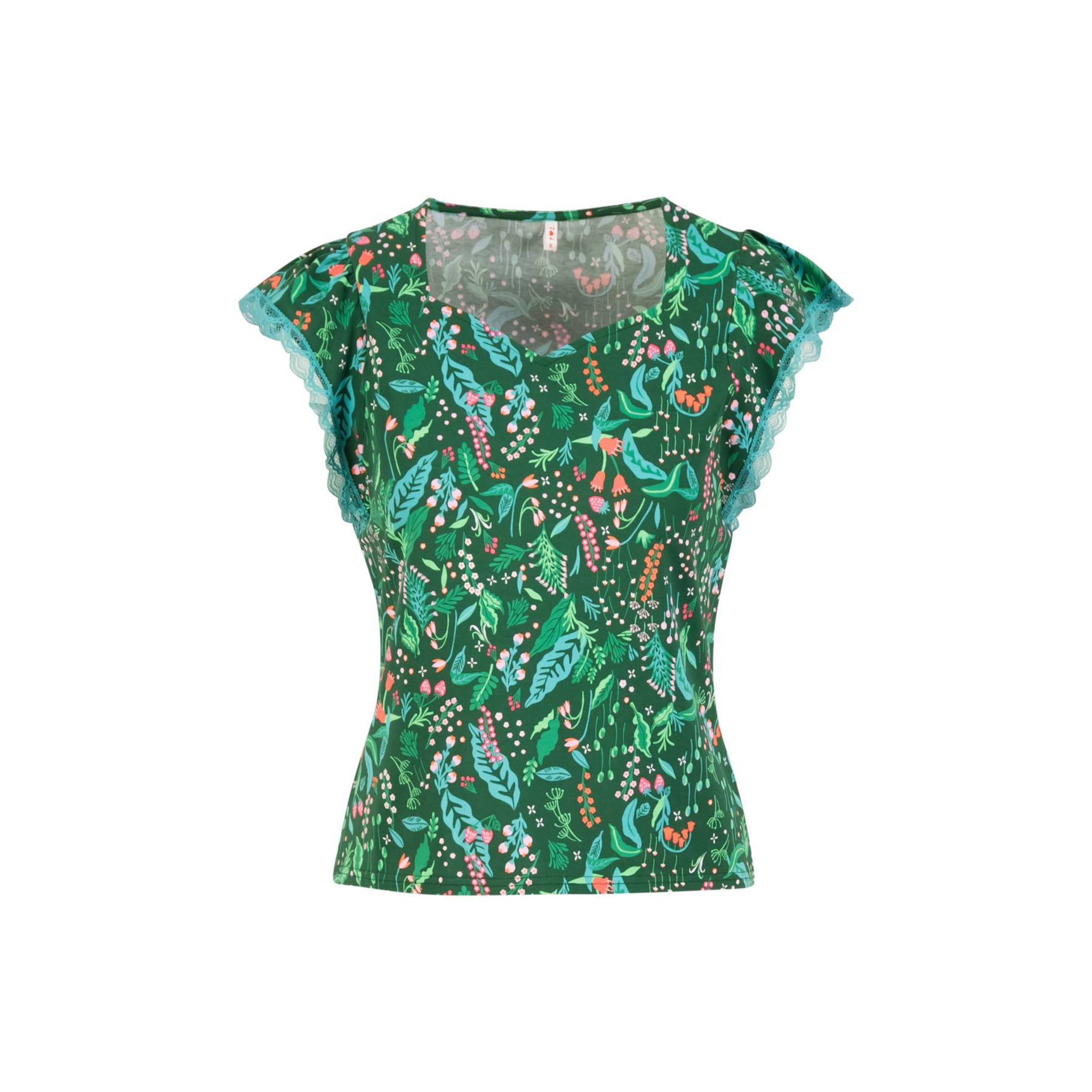 Blutsgeschwister Charming Heart Damen T-Shirts gruen Größe L Lifestyle Hautfreundlich