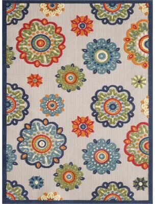 Domani Napa Mid-Century Floral Indoor / Outdoor Area Rug