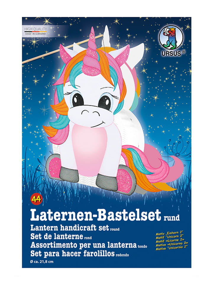 URSUS Laternen-Bastelset "Einhorn 2" in Pink/ Weiß - onesize