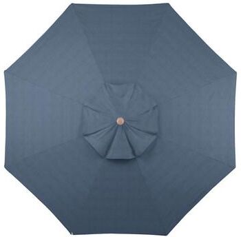 9' Patio Umbrella Replacement Canopy - Canopy Stripe Cornflower/White Sunbrella - Ballard Designs