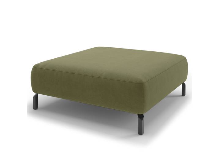 Polsterhocker 43cm Grün Webstoff Esila: Olivgrün