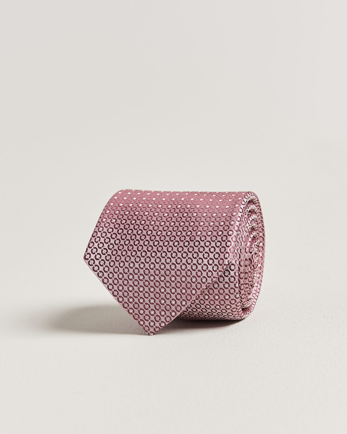 Canali Jacquard Silk Tie Rosa men One size Pink