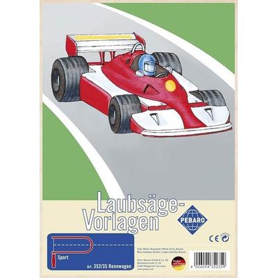 PEBARO 352/3S - Laubsägevorlage Rennwagen, 1 Platte, Größe DIN A4