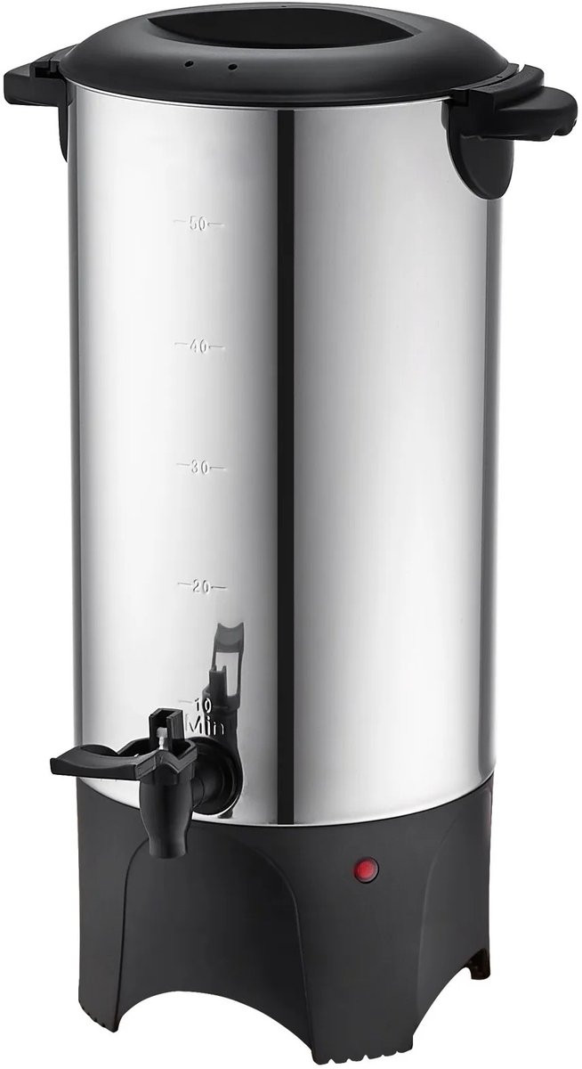 Seth Select Luxe RVS Koffie-Urn - Commerciële Koffiedispenser 1000W - Zilver