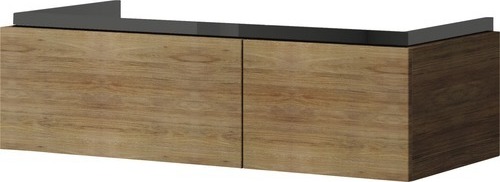 Baden Haus Waschtischunterschrank Avril BxHxT 100 x 30 x 45 cm Frontfarbe Tabak Eiche