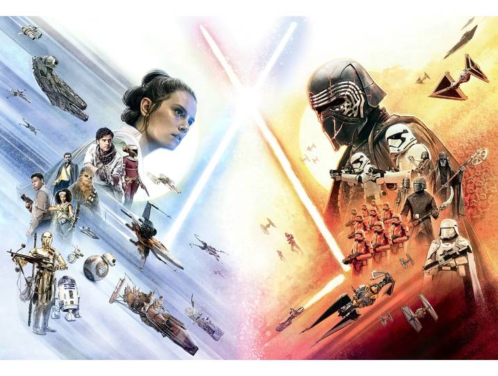 Fototapete KOMAR STAR WARS EP9 Movie Poster Wide - Grösse 368 x 254 cm , bunt, B:368m L:254m, Papier, Tapeten, Fototapete, Kinderzimmer