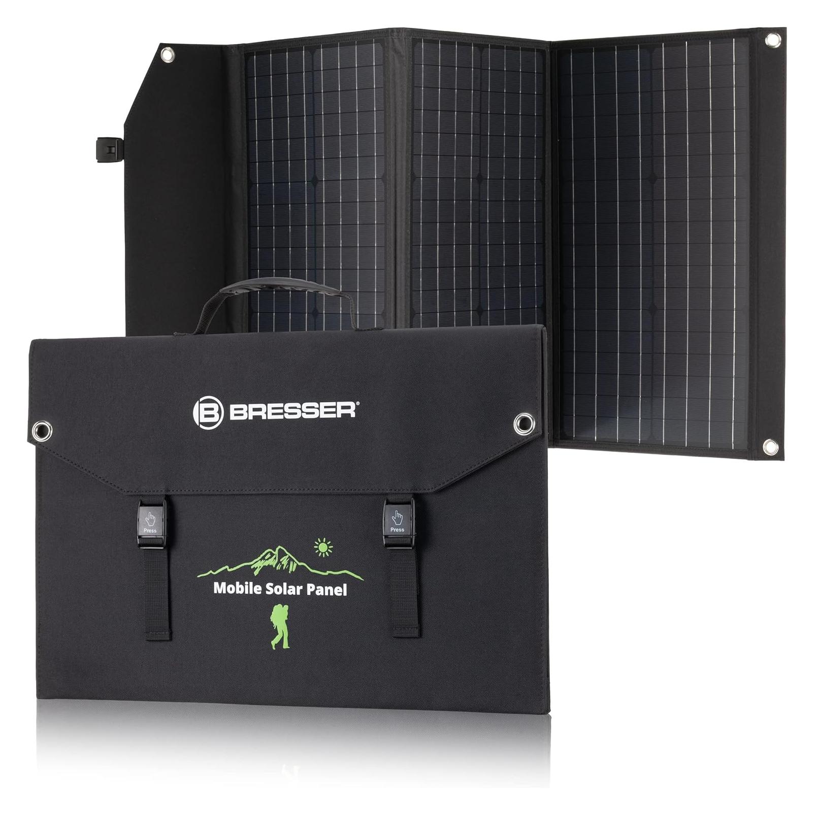 Bresser mobiles Solarladegerät 90 Watt mit USB- und DC-Ausgang (90 W, 3.70 kg) (3810060)