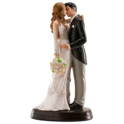 Hochzeitsfigur auf der Torte 18 cm zärtlicher Kuss