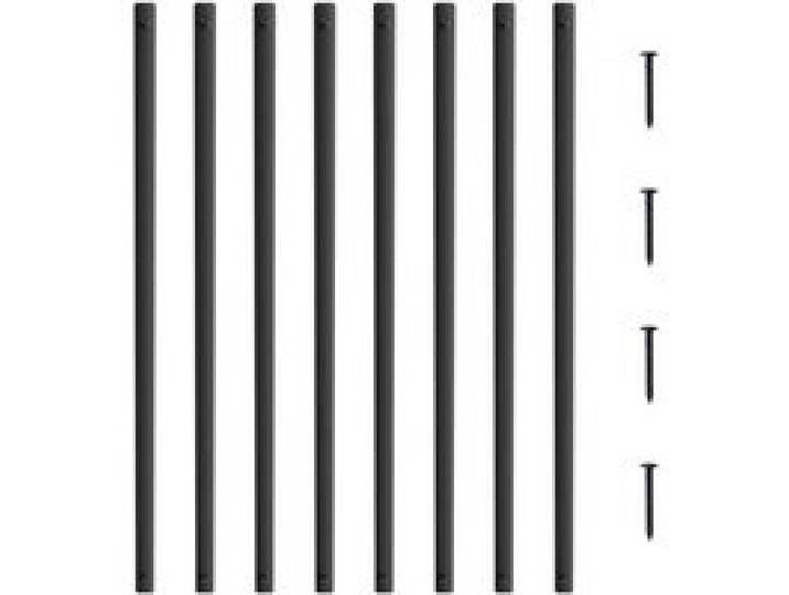 VEVOR Metallbaluster für Treppen, 25 x 5,5 x 820 mm, flache dekorative Geländerstäbe aus Aluminiumlegierung, 51er-Pack Deckbaluster mit Schrauben, klassisches hohles Deckgeländer