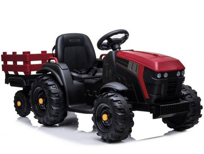 Wisam Elektro-Kindertraktor Elektrische Fahrt auf Traktor mit Anhänger BDM0925 Rot