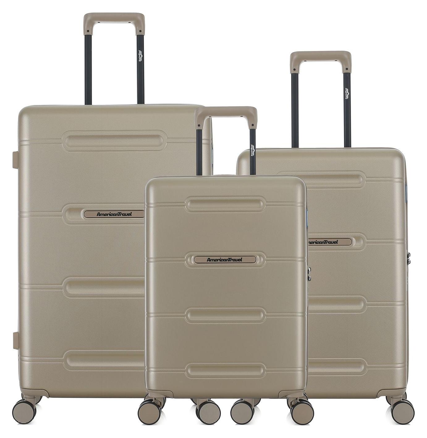 AMERICAN TRAVEL - 3ER-SET - CLEVELAND-Koffer in Groß-, Wochenend- und Handgepäckgröße