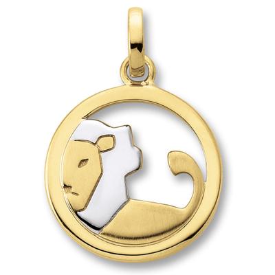Sternzeichenanhänger ONE ELEMENT "Löwe Sternzeichen Anhänger aus 333 Gelbgold", gold, Schmuckanhänger, Damen, Löwe, Gelbgold 333 Gold, Gelbgold 333, Gold, Symbol mit Herz – ein feines Geschenk für viele Anlässe