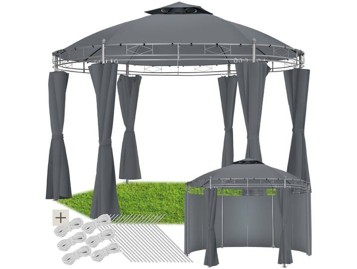 Tonnelle ⌀ 3,5 m SIANA - gris anthracite