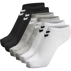 HUMMEL hmlCHEVRON 6-PACK ANKLE SOCKS | Socken black/white/grey 36-40