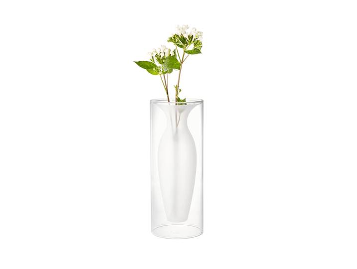 Design Vase „Esmeralda“ Transparent, satiniert Philippi