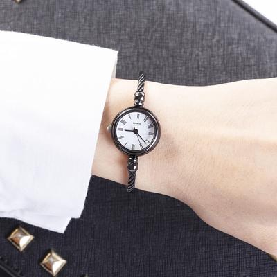 Quick Pick Pro Aurelia Gold Bangle Watch For Women Retro Quartz Bracelet Watch With Stainless Steel Chain roma Black white
