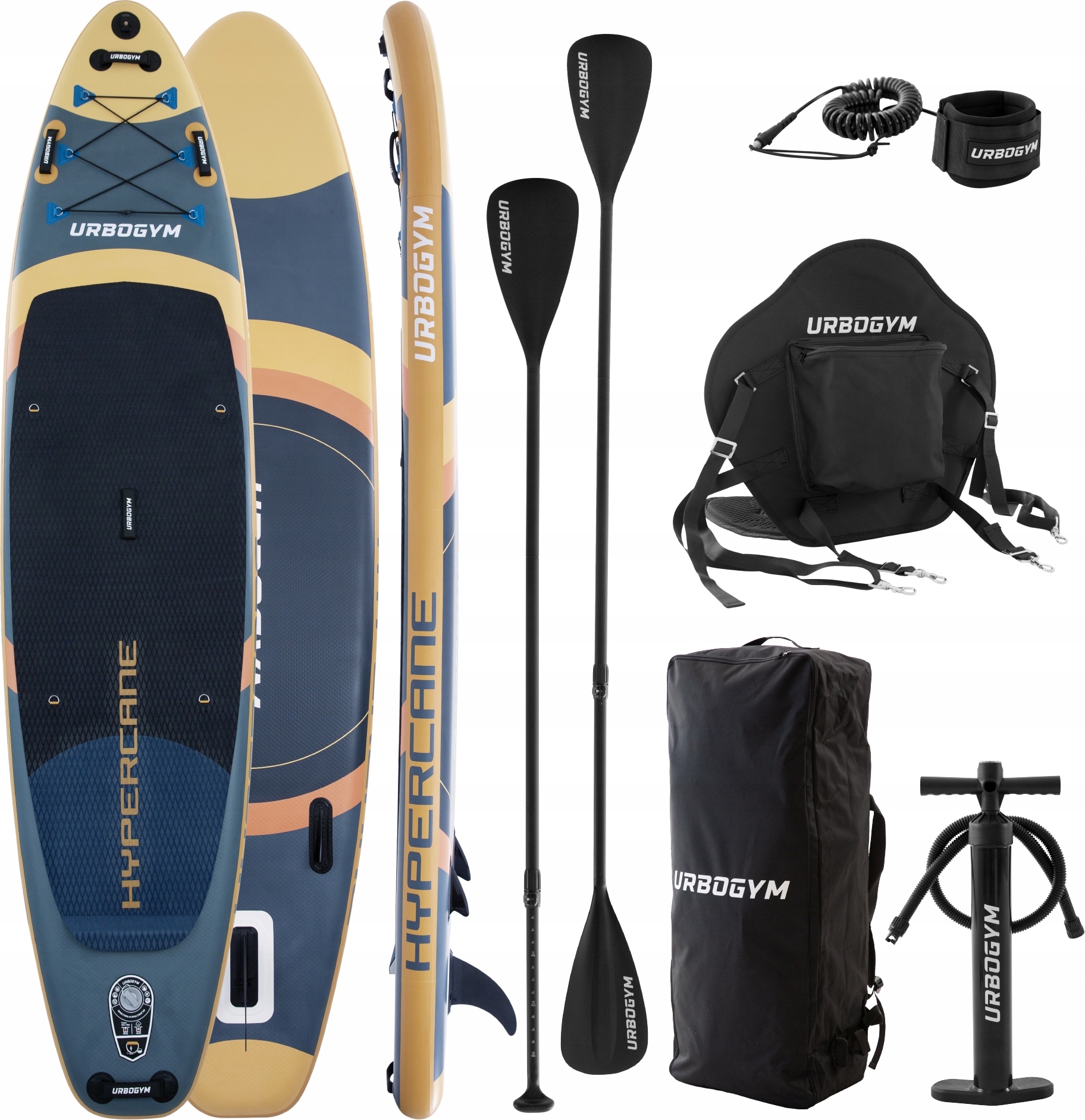 Aufblasbares SUP-Board 350 cm Hypercane mit Sitz und Kajakfunktion, Go Pro