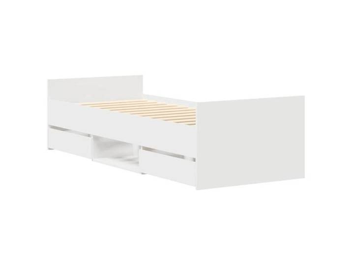 Elégance-Chic Cadre de lit - sans matelas - blanc - 90x190 cm - 1 place - Montage Simplifié - Résistant_001125935