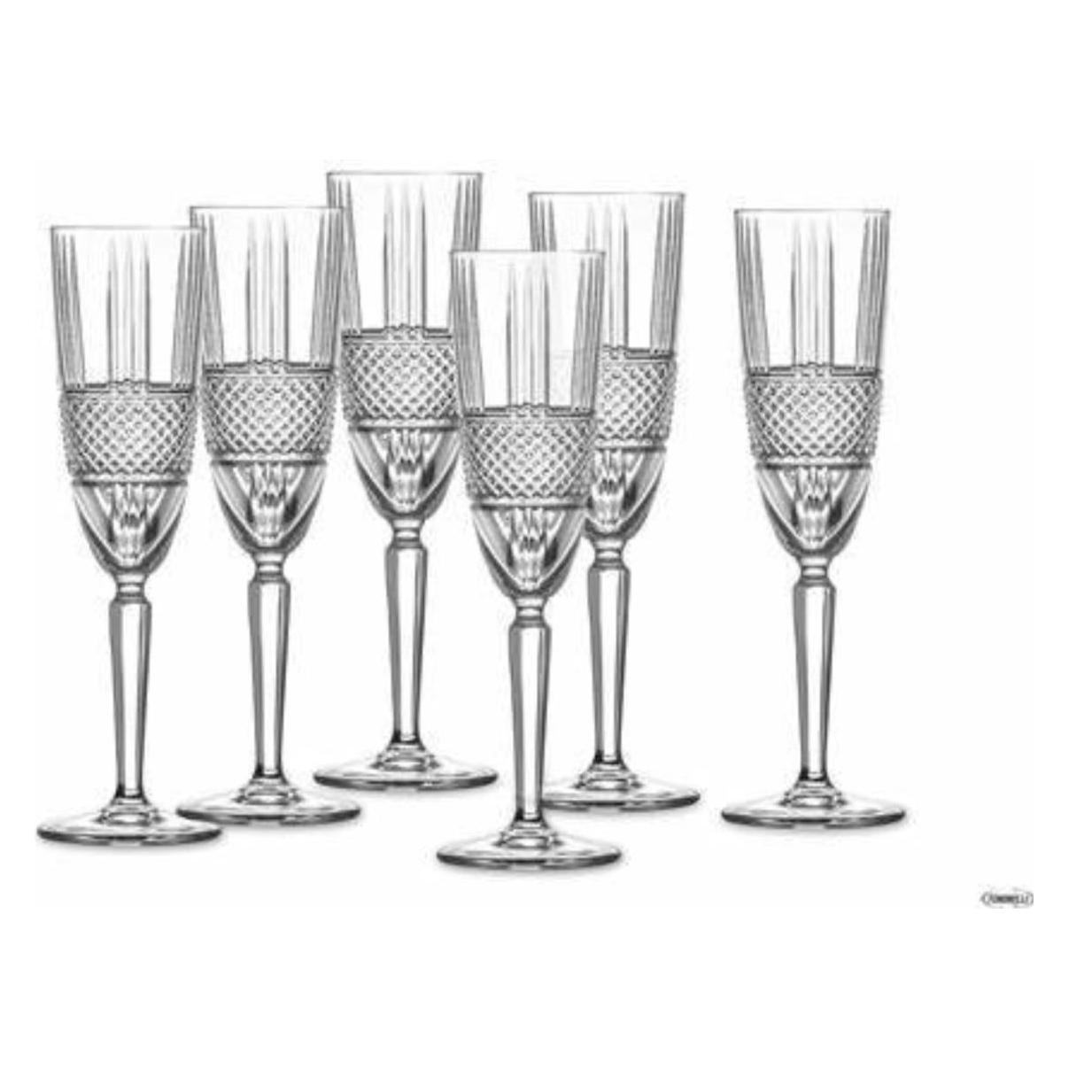 Rcr SET OF GLASSES CRYSTAL, 6PCS, 185ML (19 cl, 6 Gläser, Sektgläser) (26968020106)