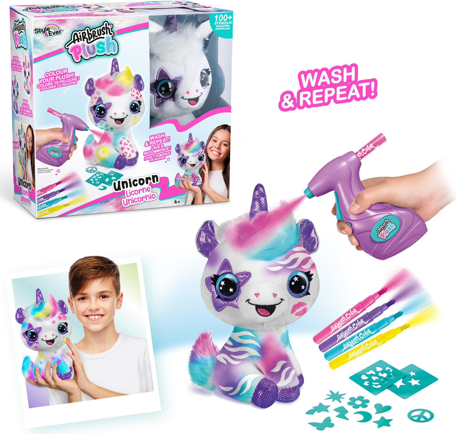 Canal Toys Airbrush Plush Unicorn OFG228