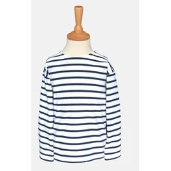 Gestreiftes Shirt - Kinder - weiss/blaugestreift