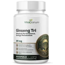 VitaSanum® – Ginseng Tri – Pflanzenextrakt-Komplex – 642,1 mg Tagesportion (1 Kapsel)