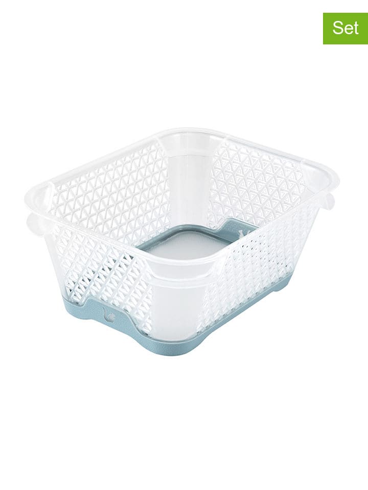 keeeper 5er-Set: Aufbewahrungskörbe "Jonas" in Hellblau - (B)16 x (H)12 x (T)7 cm - onesize