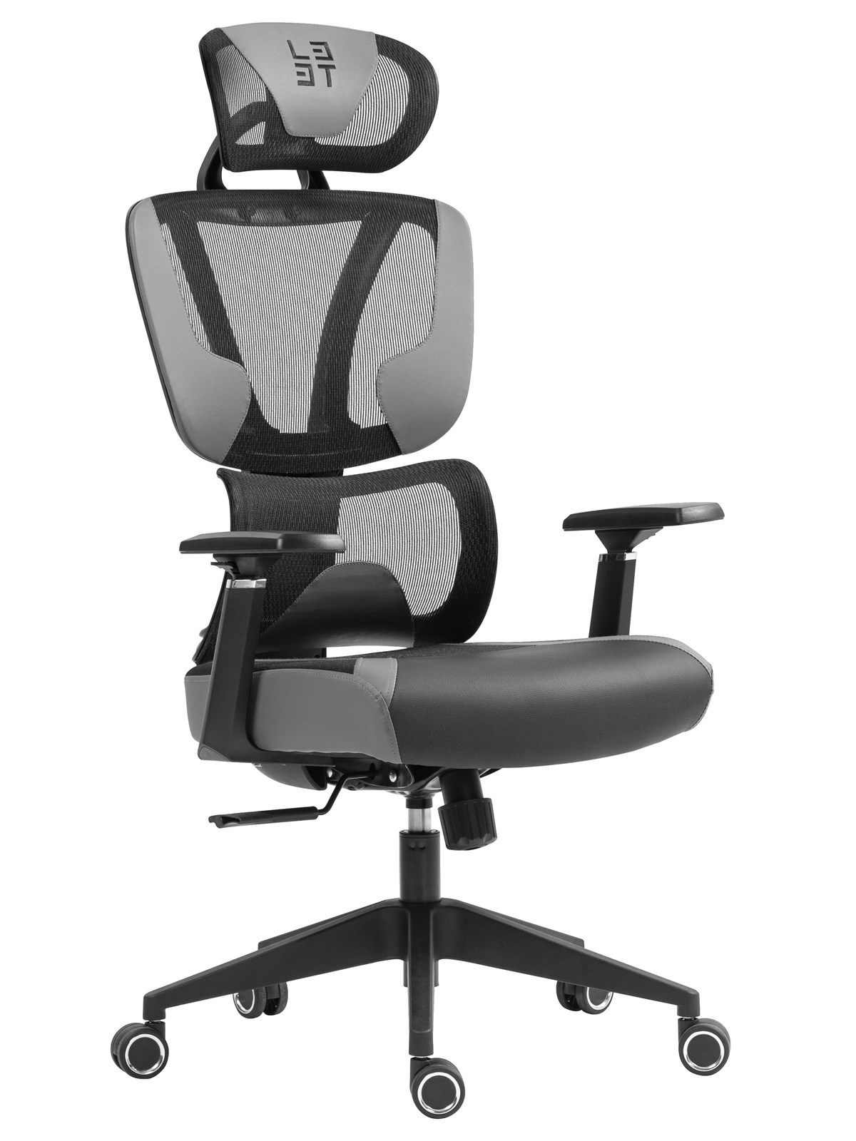 L33T FuzionX Ergo Gaming Stuhl - Grau - Mesh fabric - Bis zu 120 kg