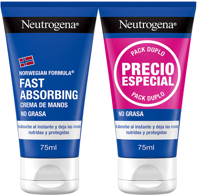 Neutrogena Crema De Manos Rápida Absorción Pack 2 x 75 ml