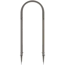 vidaXL, Pflanzen Zubehör, Rosenbogen mit Spitzen Grau 97 x 43 x 218 cm PP (97 cm, 43 cm)