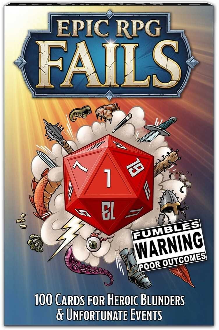 Epic RPG Fails from Loke Battlemats - 100 Humorous Cards for Tabletop RPG Chaos